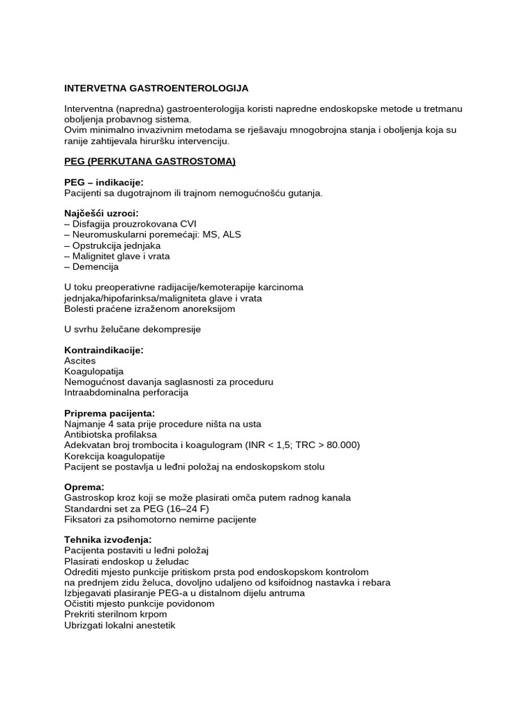 Interventna Gastroenterologija | PDF