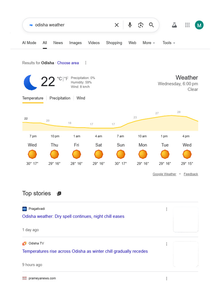 Odisha Weather Update and Forecast | PDF | Weather | Weather Forecasting