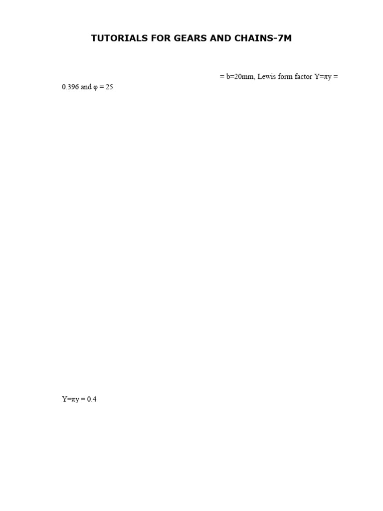 TUTORIALS FOR GEARSAND CHAINS | PDF | Gear | Machines