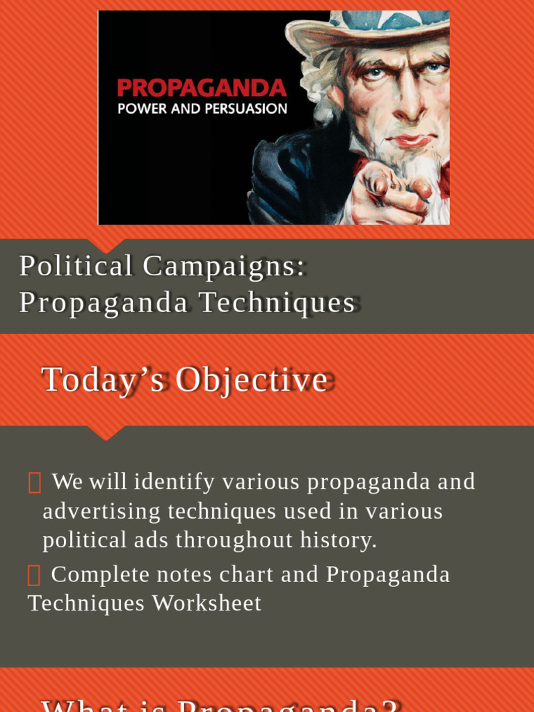 Political Campaign Propaganda Techniques | PDF
