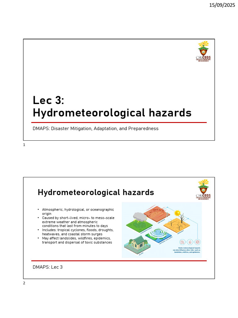 3. Hydrometeorological Hazards | PDF | Tropical Cyclones | Flood