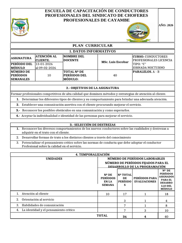 Capacitación en Atención al Cliente para Conductores | PDF ...