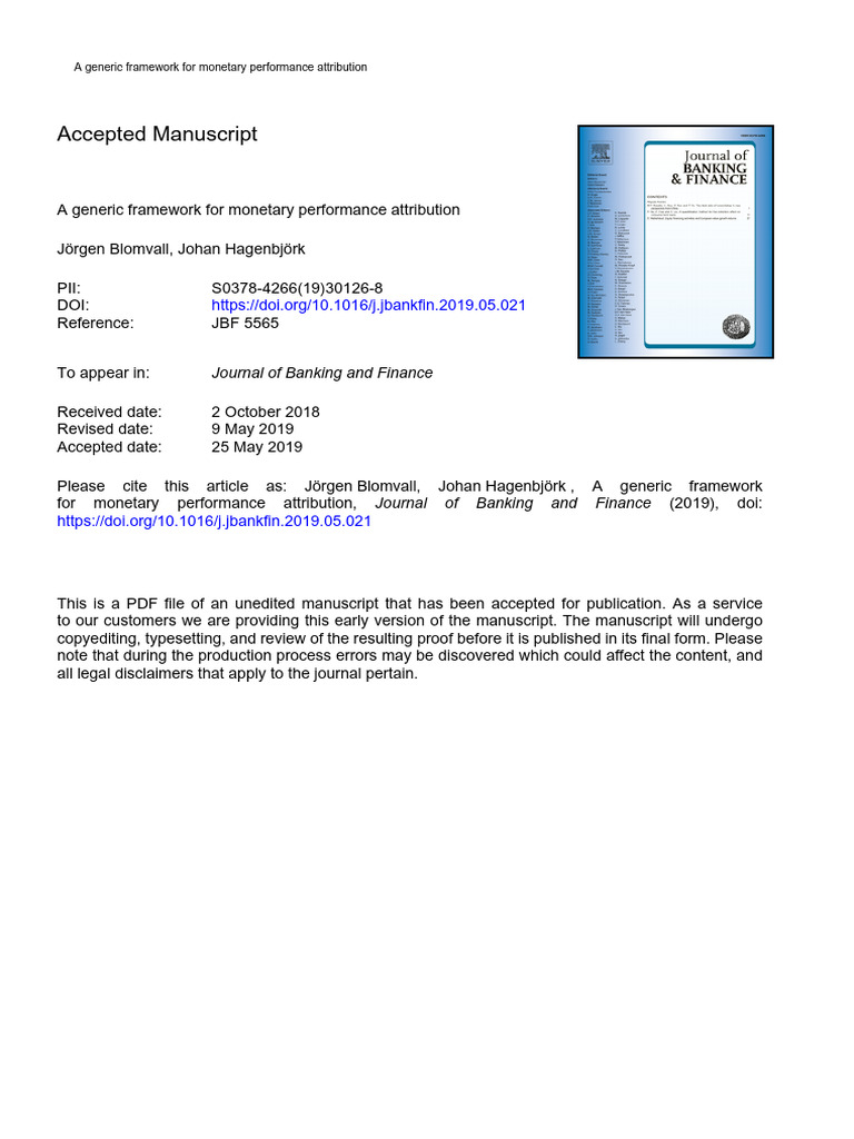 A generic framework for monetary performance attribution_2019 | PDF ...