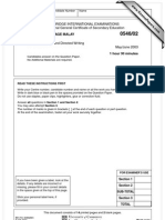 Cambridge International Examinations International General Certificate of Secondary Education