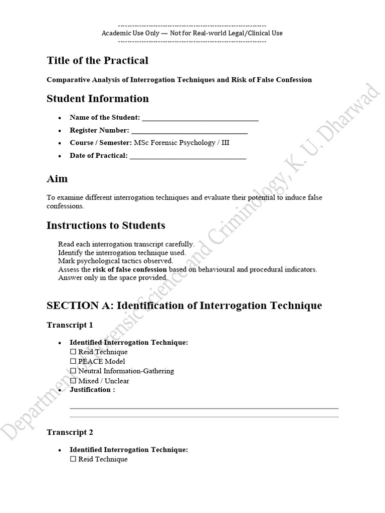 Interrogation Techniques & False Confessions | PDF | Risk | Interrogation