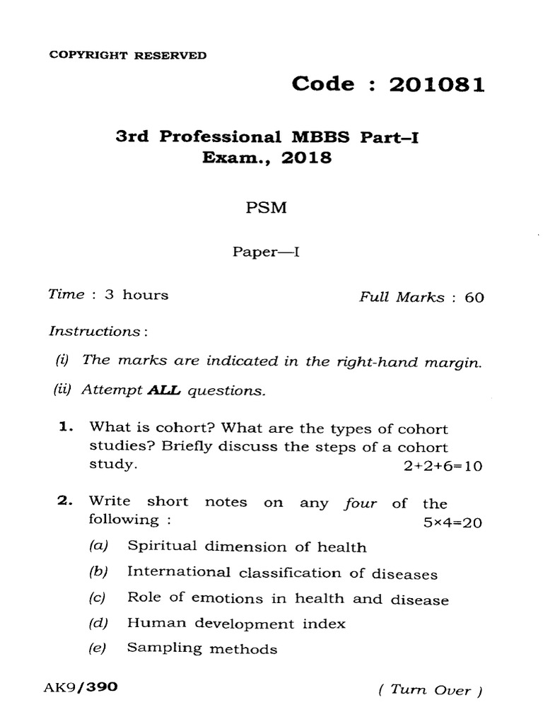 PSM (Paper-I) | PDF
