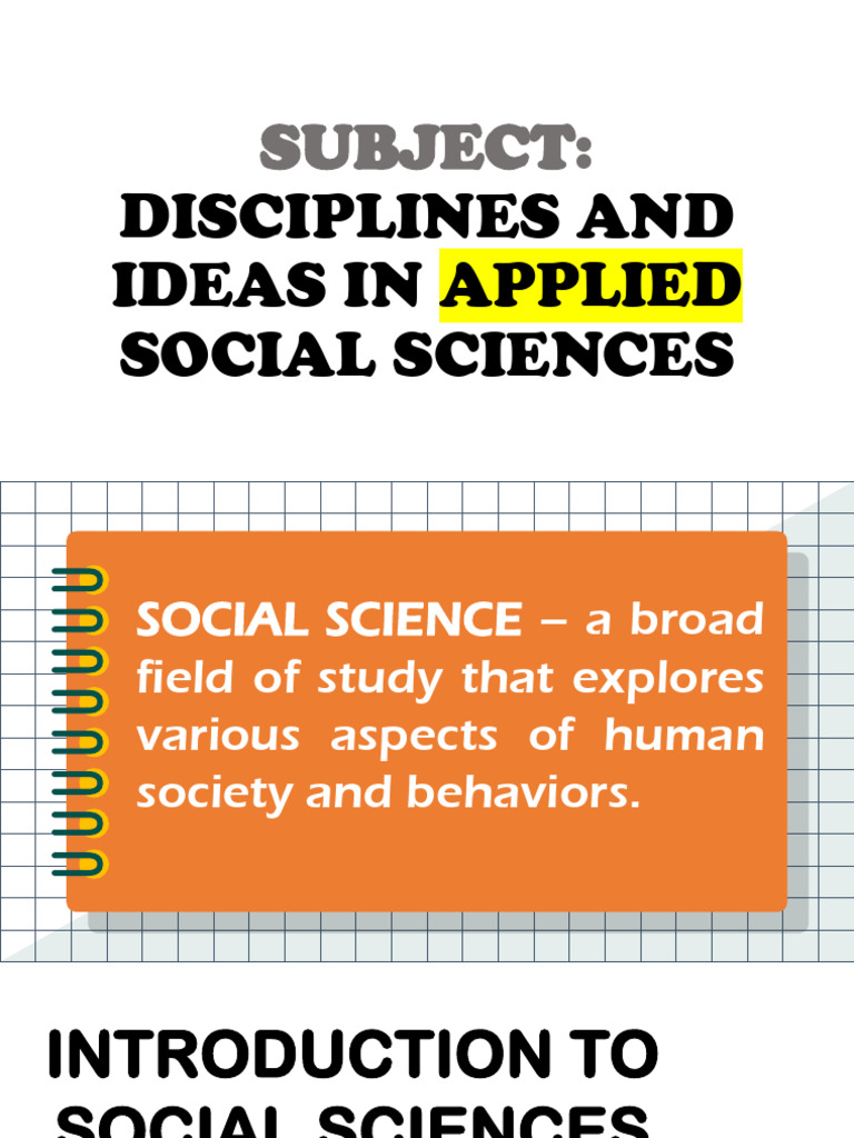 Understanding Applied Social Sciences | PDF | Social Sciences | Science
