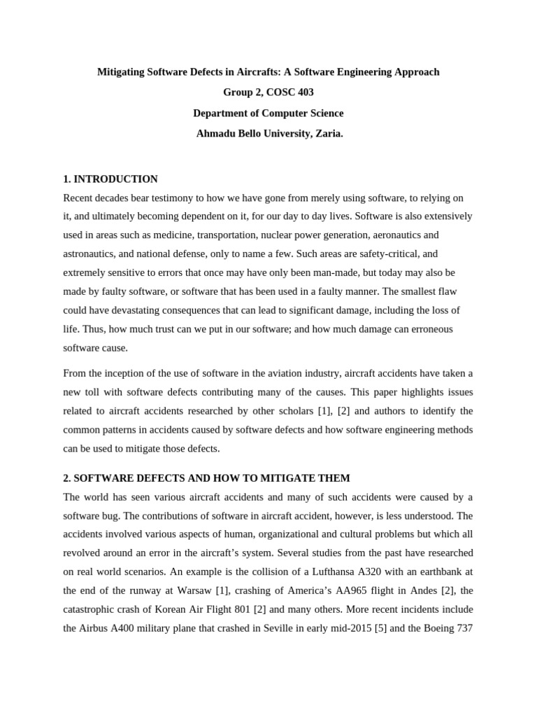 Mitigating Aircraft Software Defects | PDF | Aviation