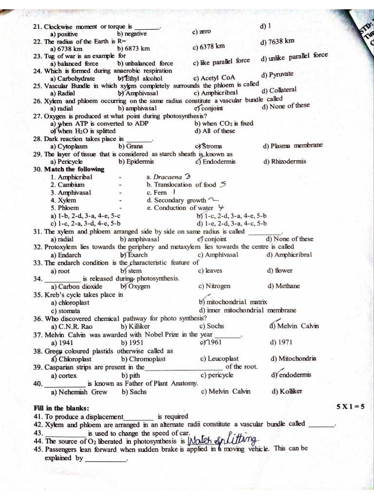 Science One Mark | PDF