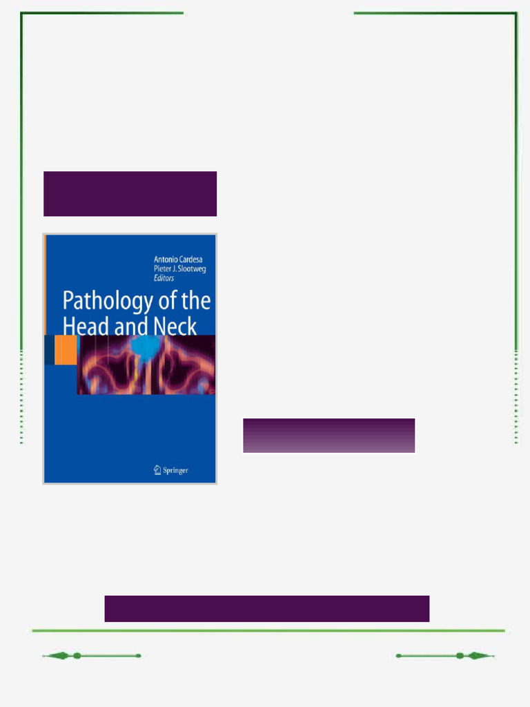 Pathology of the Head and Neck 1st Edition by Antonio Cardesa, Pieter ...