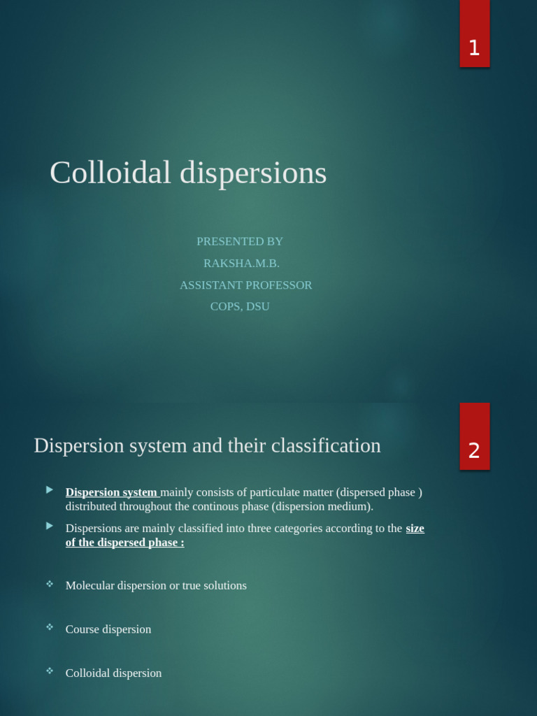 Understanding Colloidal Dispersions | PDF | Colloid | Liposome