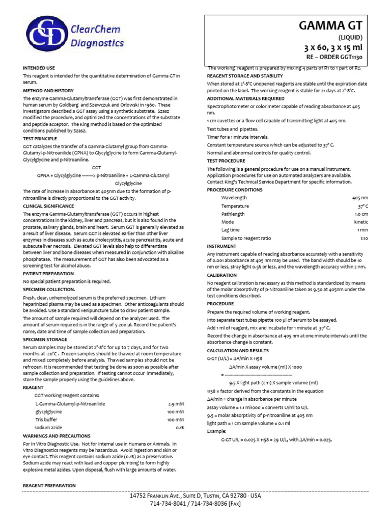 Gamma Gt1pdf PDF Absorbance Blood Plasma — free download