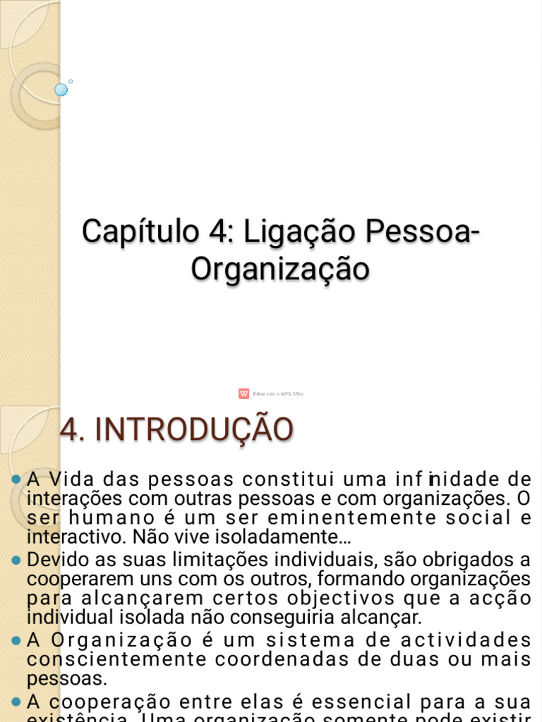 Relação entre Pessoas e Organizações | PDF | Cultura organizacional ...