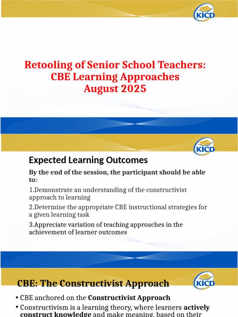 CBE Learning Approahes | PDF | Constructivism (Philosophy Of Education ...