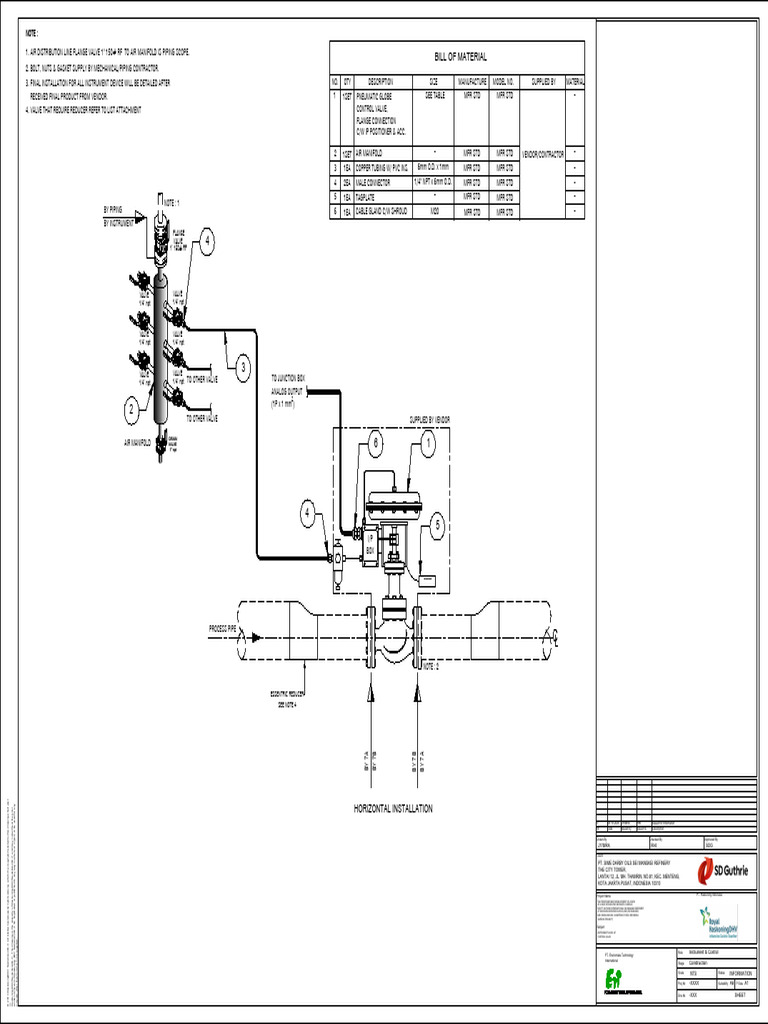 Instrument Hook-Up for Control Valve | PDF | Pipe (Fluid Conveyance ...