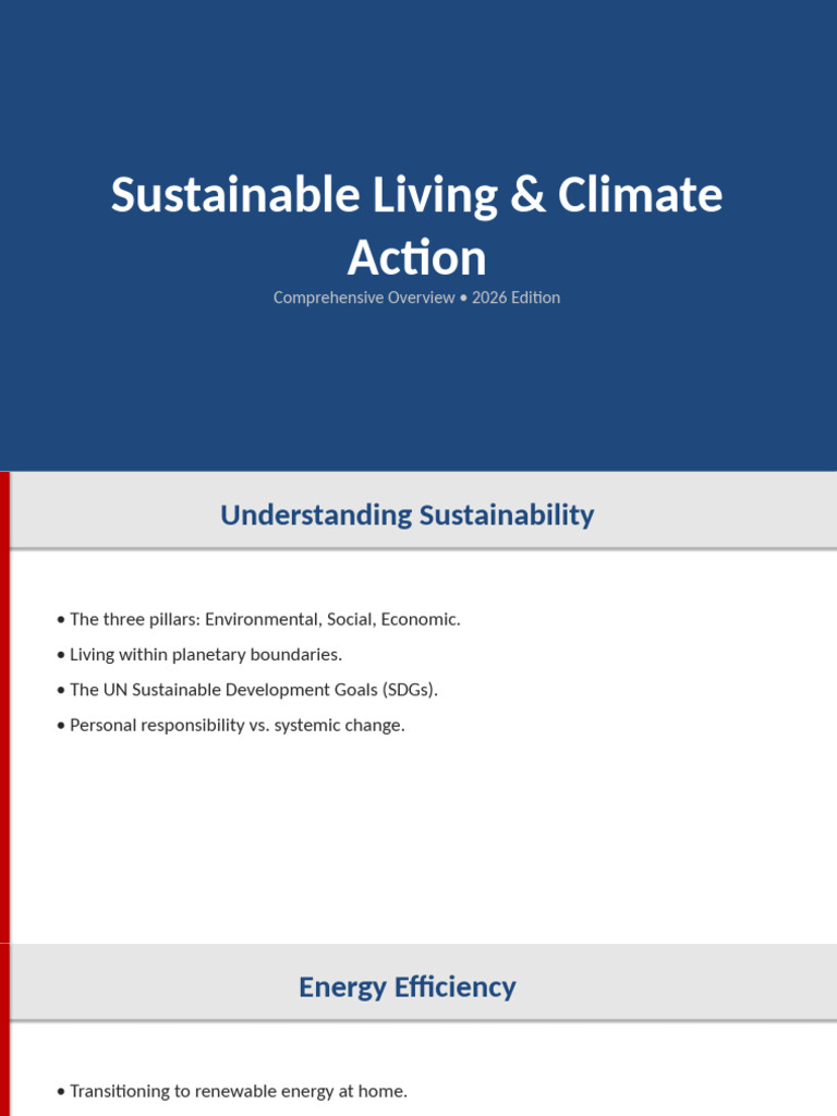 Sustainable Living Climate Action | PDF