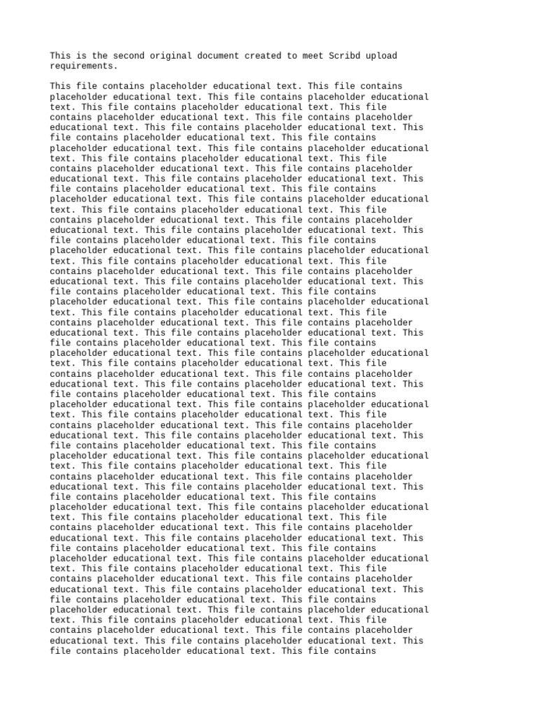 Scribd Upload Placeholder Document | PDF