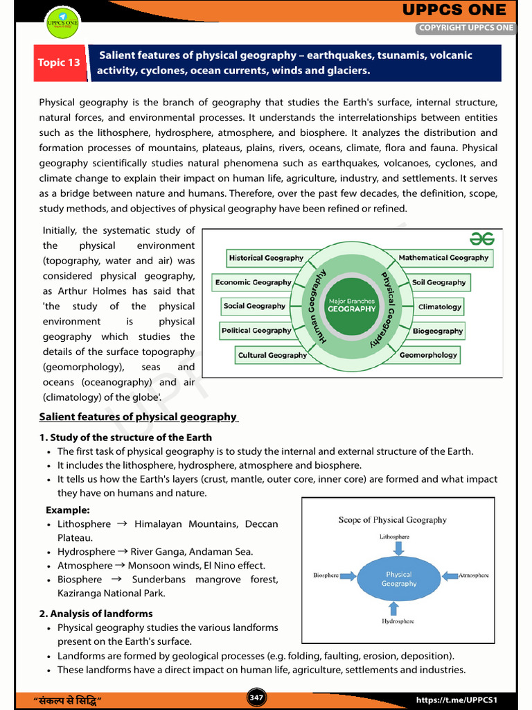 Salient Features of Physical Geography | PDF | Plate Tectonics | Earth ...