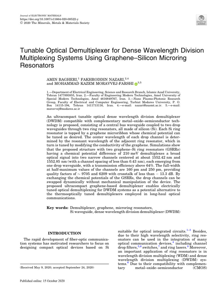 4 | PDF | Wavelength Division Multiplexing | Graphene