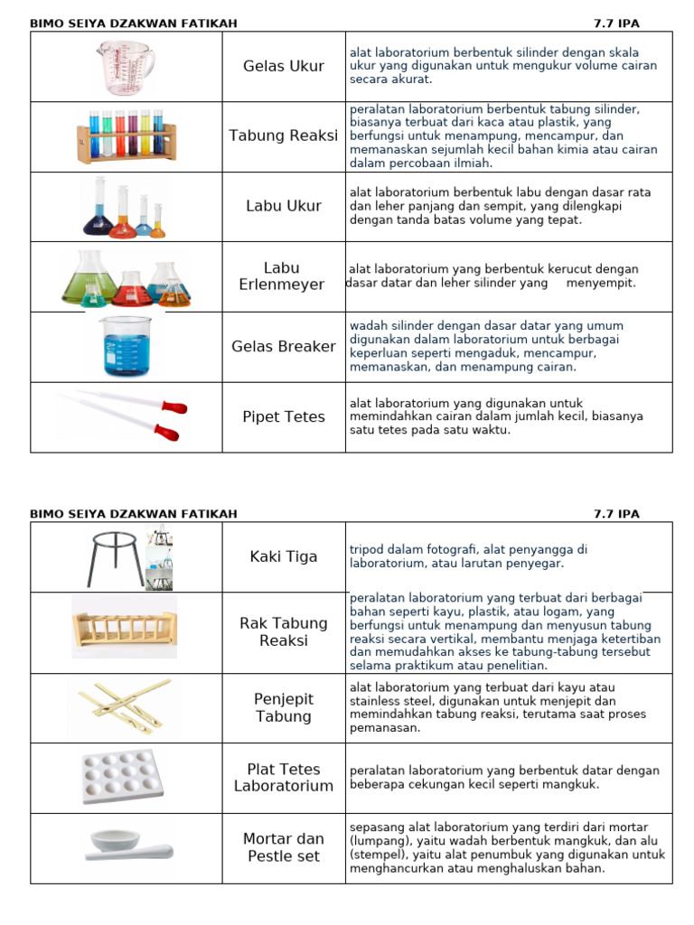 Alat Laboratorium dan Fungsinya | PDF