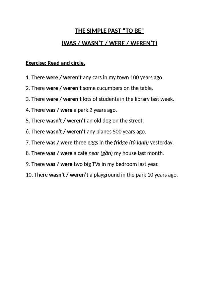 The Simple Past | PDF
