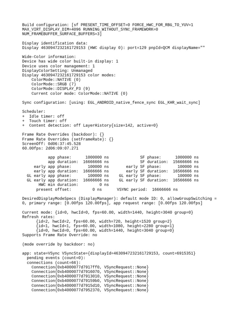 Display Configuration and Performance Data | PDF | Computer Science ...