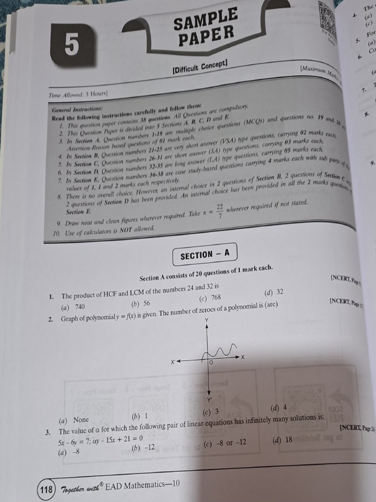 Sample Paper 5 | PDF