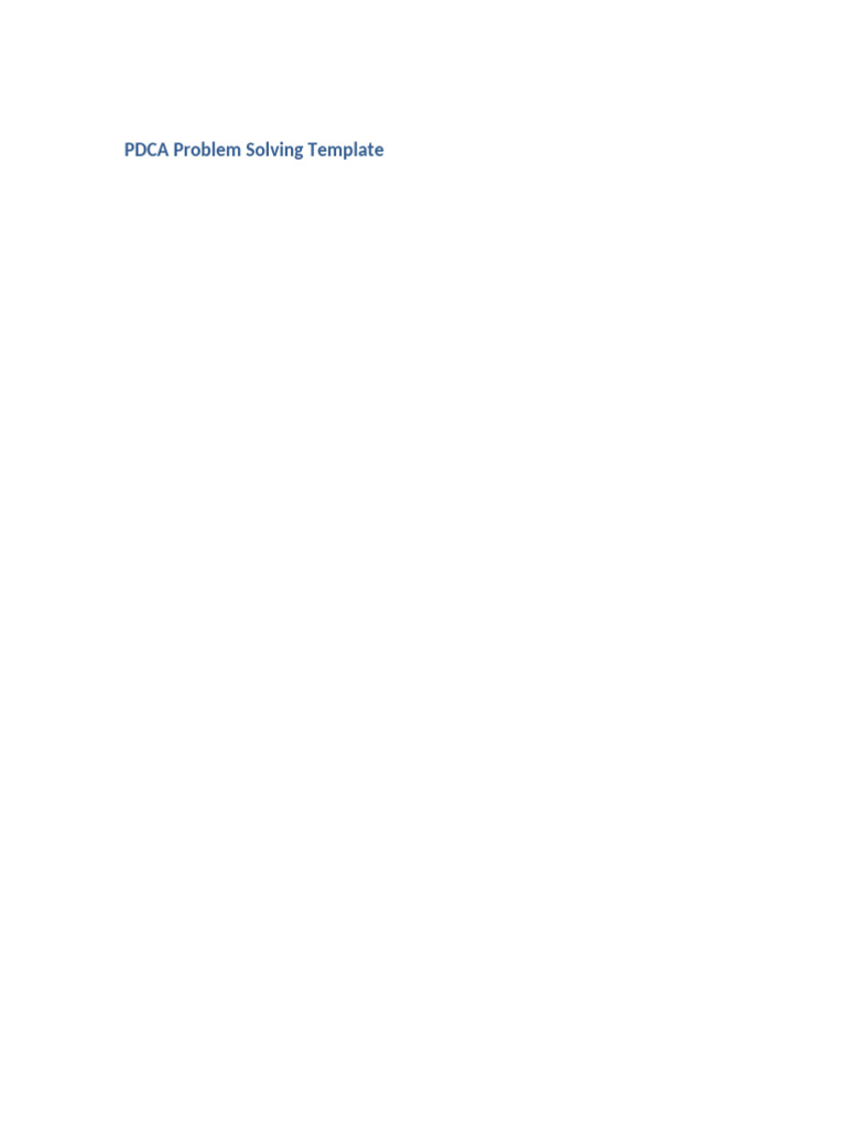 PDCA Template | PDF