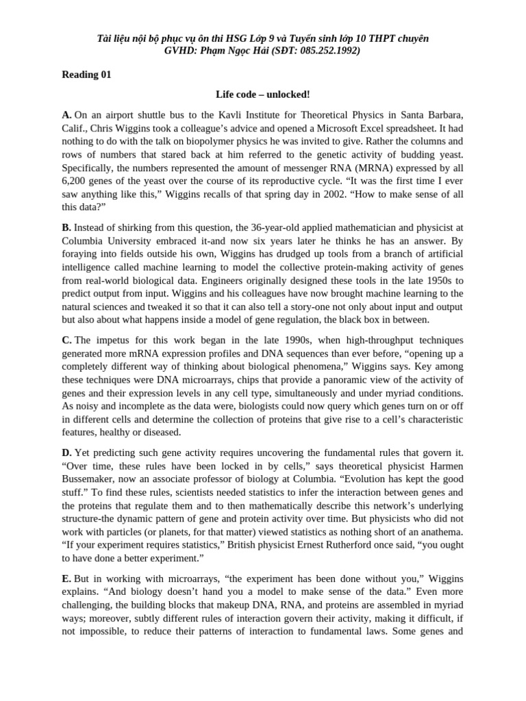 Gene Regulation Insights Using Machine Learning | PDF | Gene | Space ...