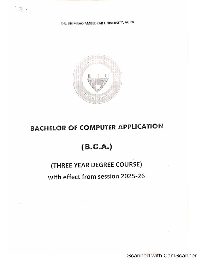 BCA Syllabus W.E.F. 2025 26 2 | PDF