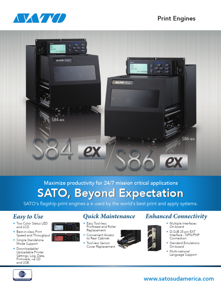 S84ex Specifications [ENG] | PDF | Barcode | Computer Data