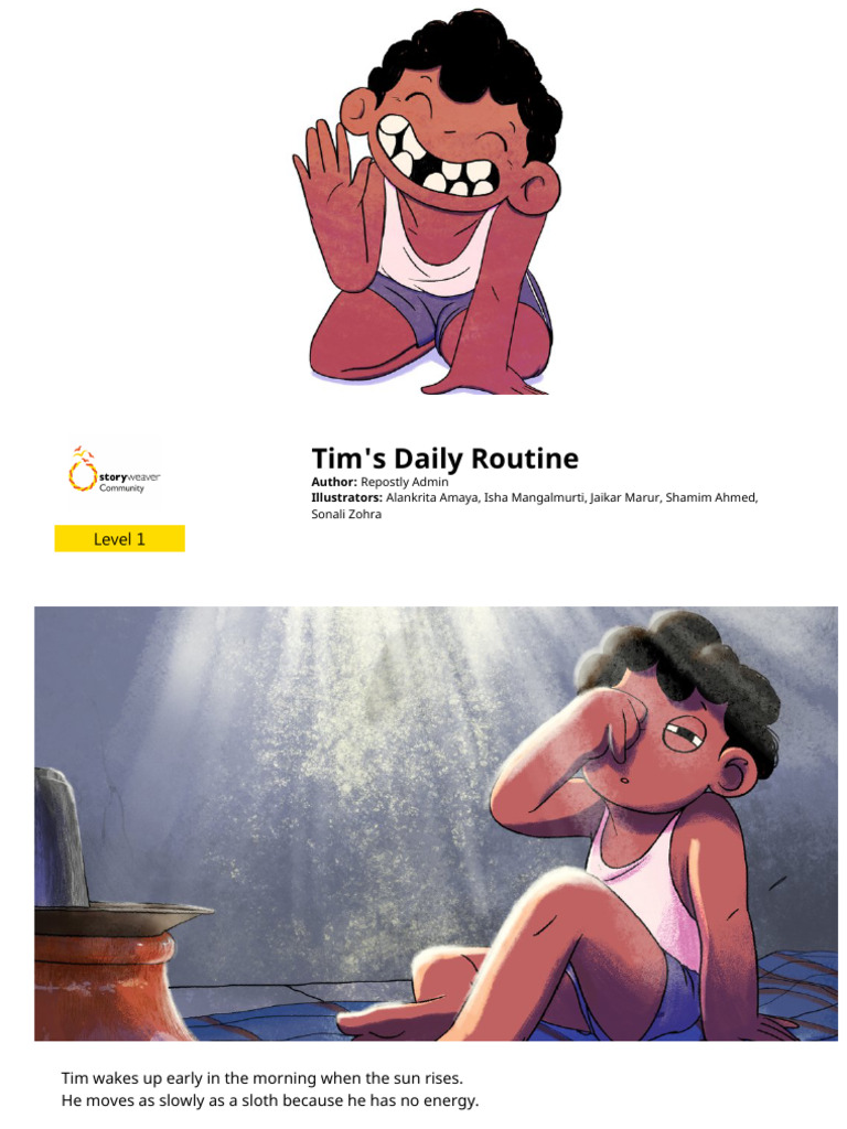 Tim's Fun Daily Routine for Kids | PDF | Creative Commons License