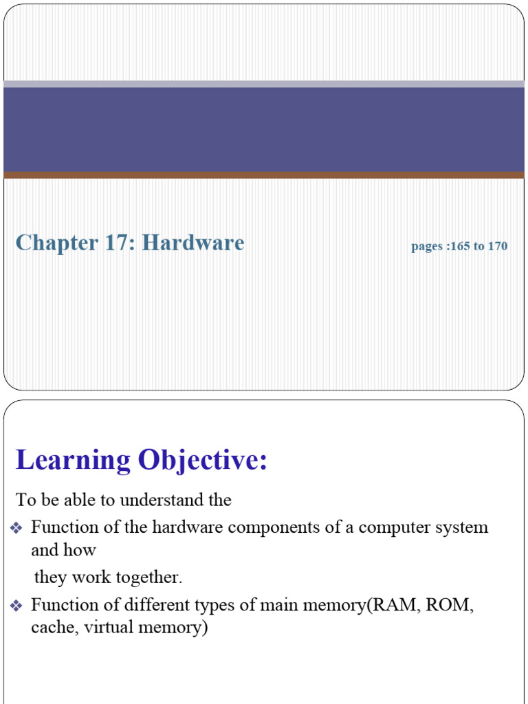 Chapter 17-Hardware - Week5 | PDF
