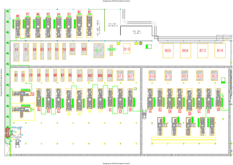 03-Layout Mesin Plastik + Racking - Opt 1 | PDF