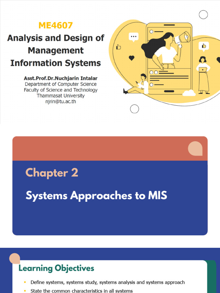 ME4607_L2 System approached to MIS (Update) | PDF | Use Case | Unified ...