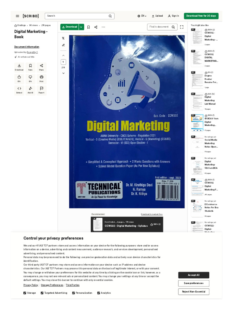 Digital Marketing Overview PDF Guide | PDF | Http Cookie | Digital ...