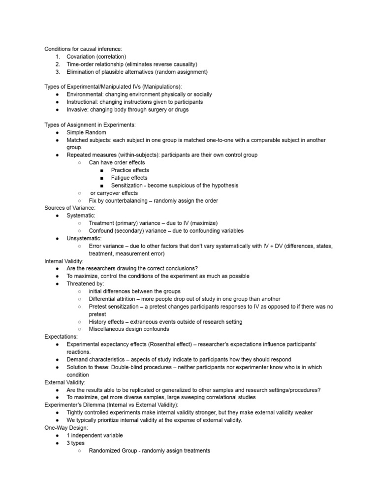 Causal Inference and Experimental Design | PDF | Type I And Type Ii ...