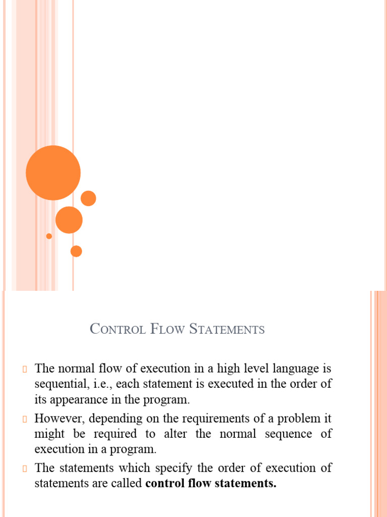 Understanding Control Flow Statements in C | PDF | Control Flow ...