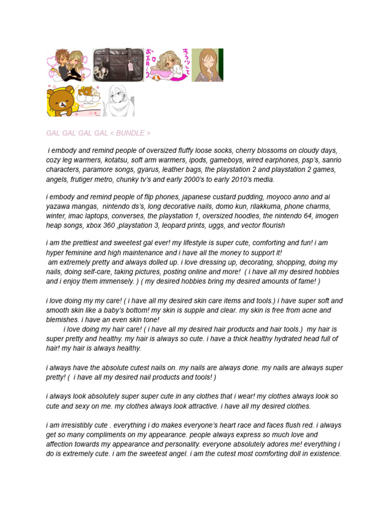 Gyaru Lifestyle Manifestation Guide | PDF | Cosmetics