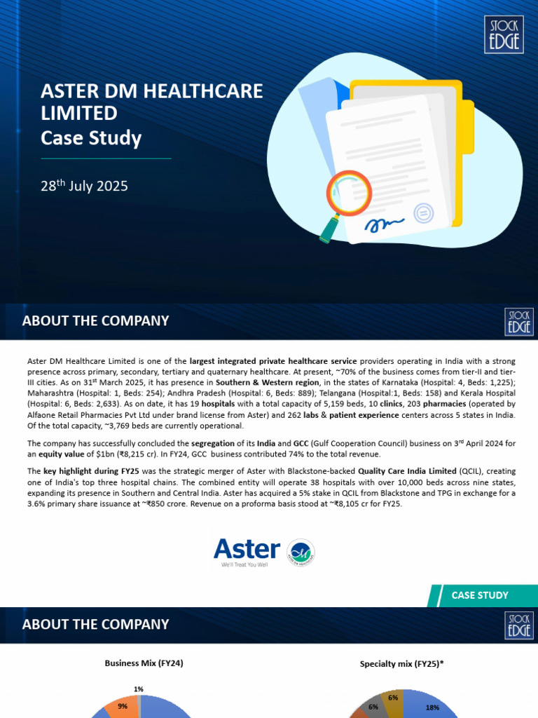 Aster DM Healthcare Case Study 2025 | PDF | Investing | Dividend