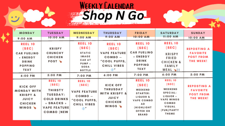 Shop n Go Updated Calander | PDF