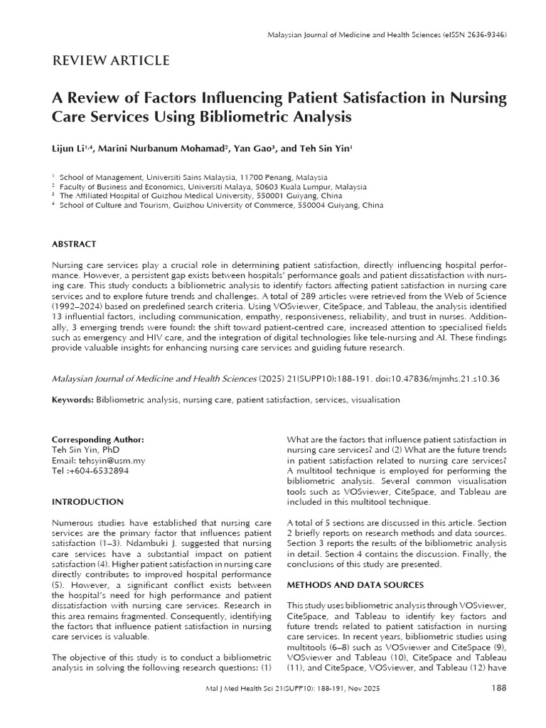 Factors Affecting Patient Satisfaction in Nursing | PDF | Nursing | Science