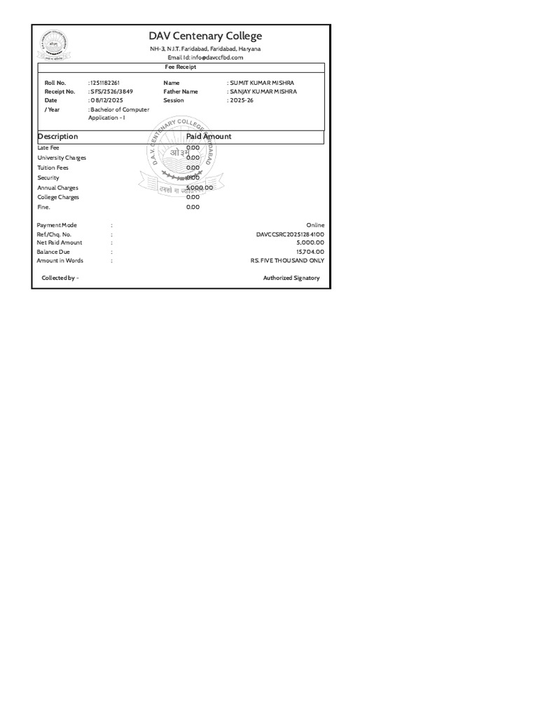 Sumit recipt | PDF