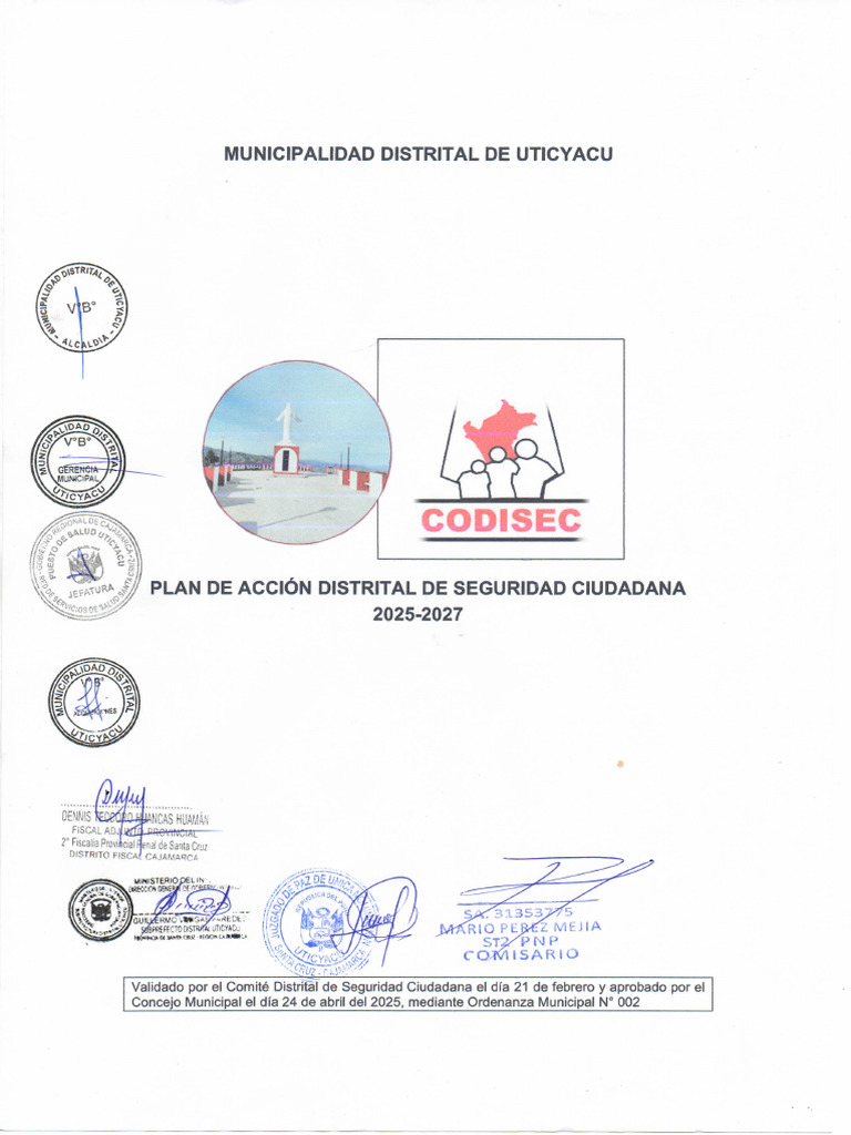 Plan de Accion Codisec Escaneado | PDF