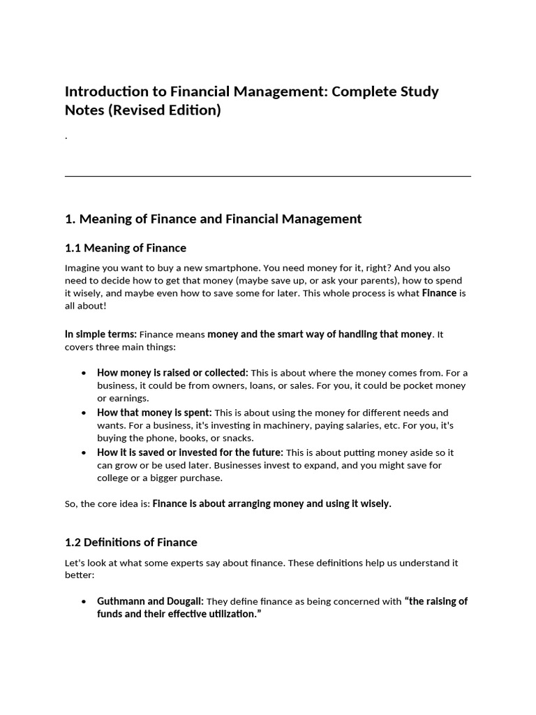 Financial Management Basics Explained | PDF | Dividend | Equity (Finance)