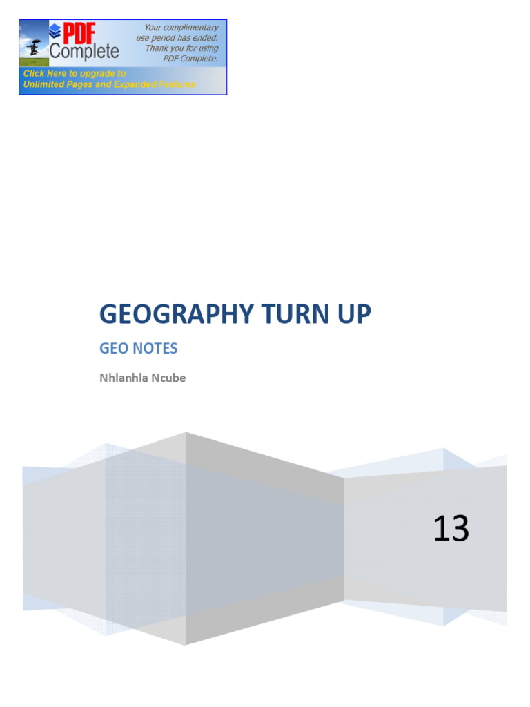 Geography Notes by Nhlanhla Ncube | PDF