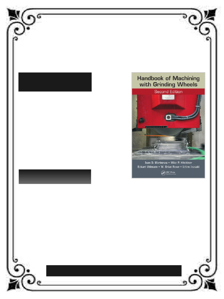 Handbook of machining with grinding wheels Second Edition Marinescu ...
