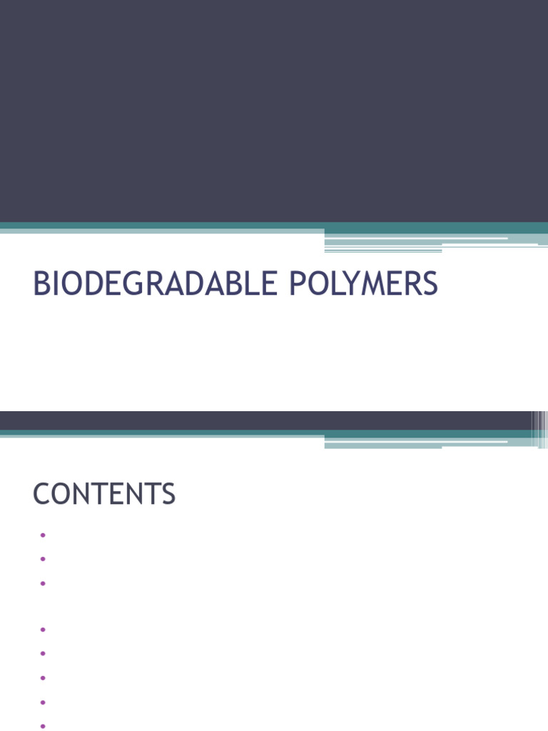 Biodegradable Polymers in Drug Delivery | PDF | Polymers | Biodegradation