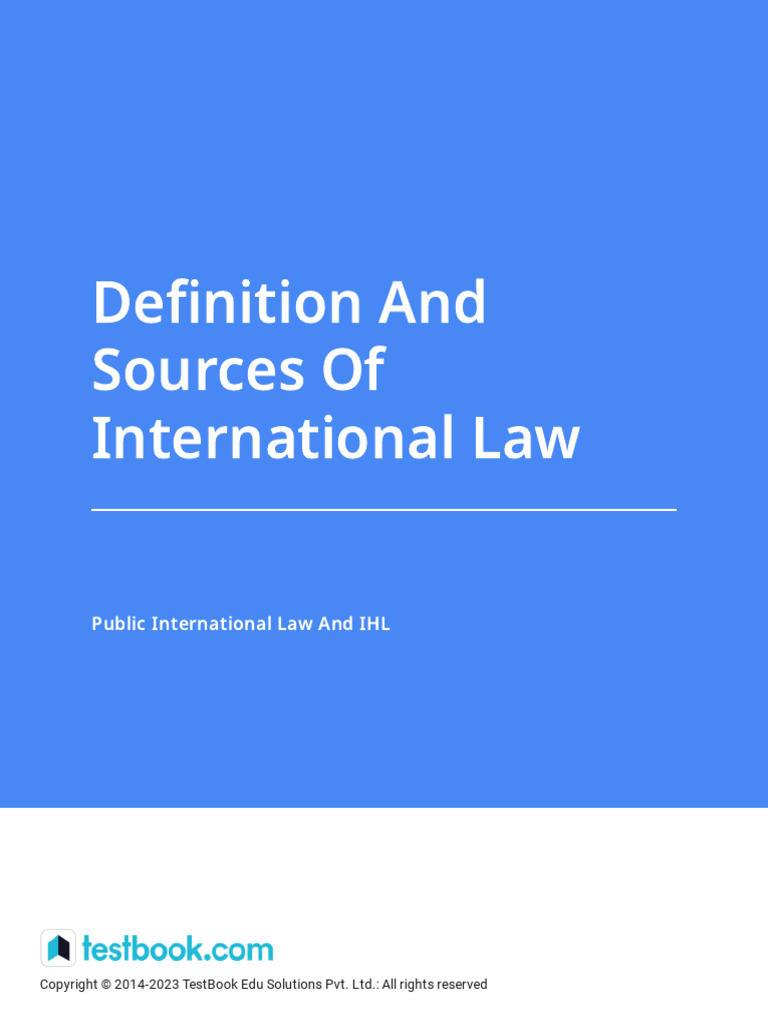 Understanding International Law Basics | PDF | International Law | Treaty