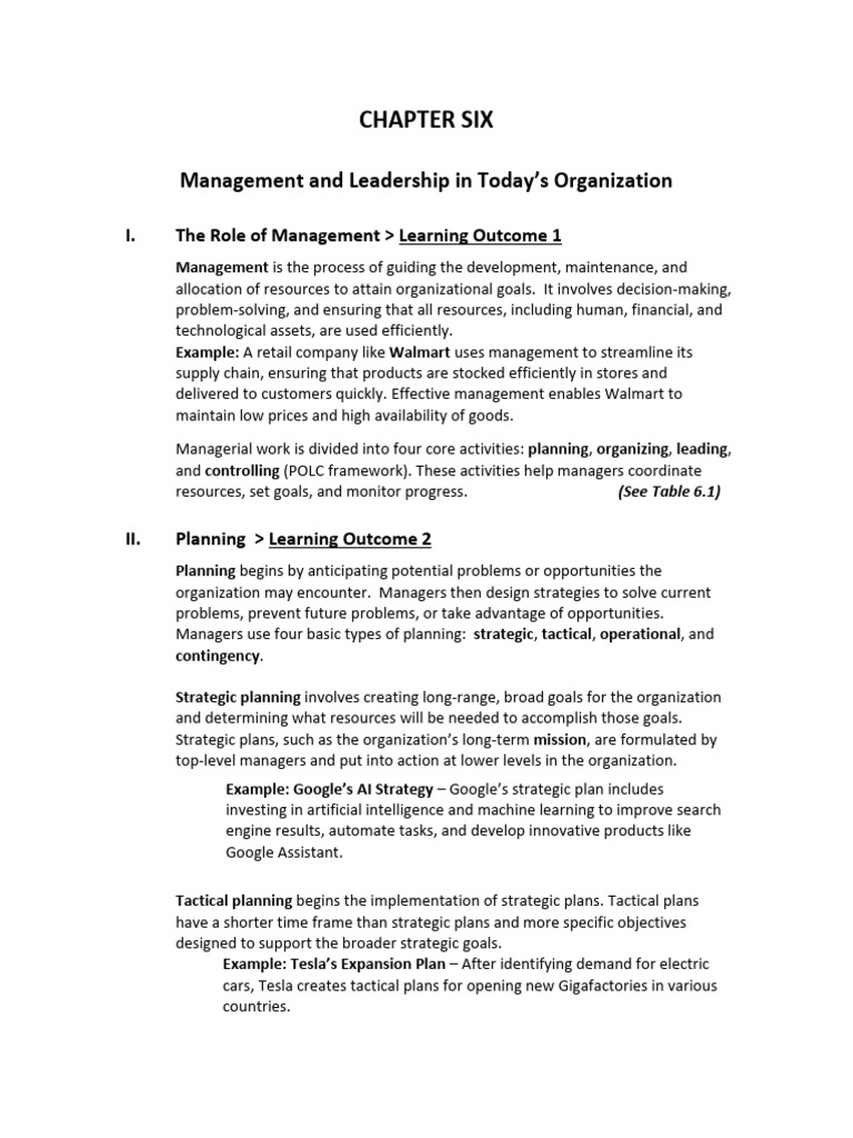 Management and Leadership Essentials | PDF | Leadership | Strategic ...